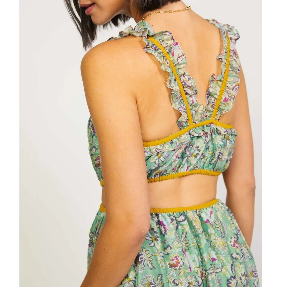 CURRENT AIR Floral Side Cut Out Midi Dress - Picture 7 of 10